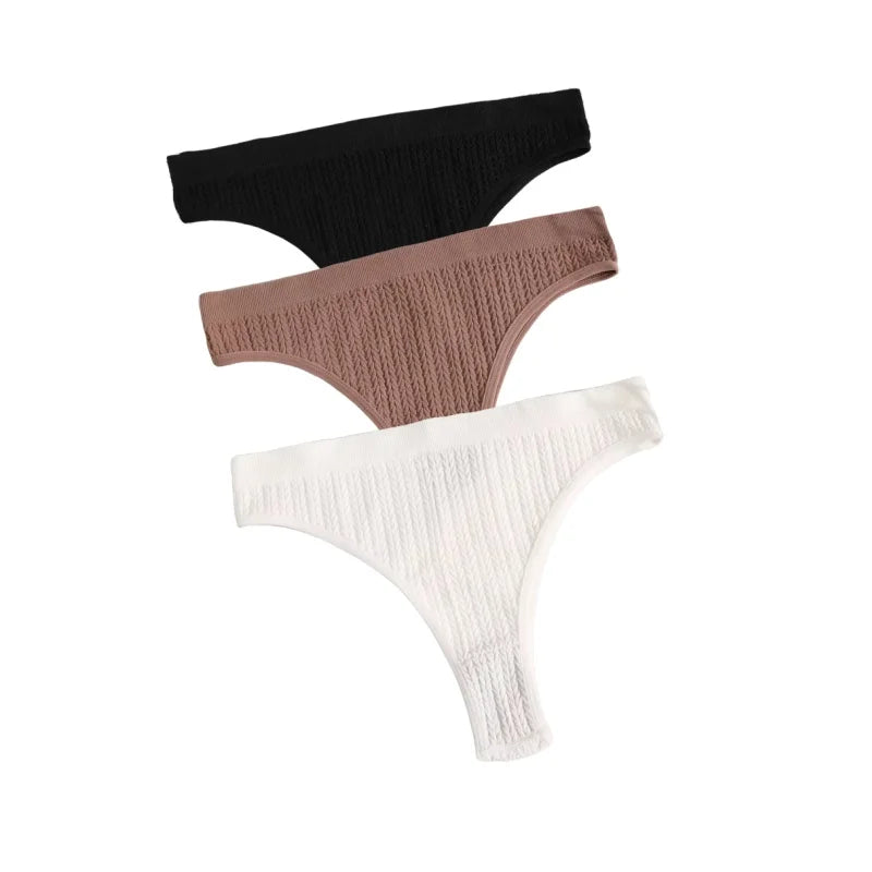 3Pcs/Set Seamless Panties Women Low Waist Briefs Soft Underwear Solid Color Sexy Lingerie Female Underpants Stretch Panty Aviola