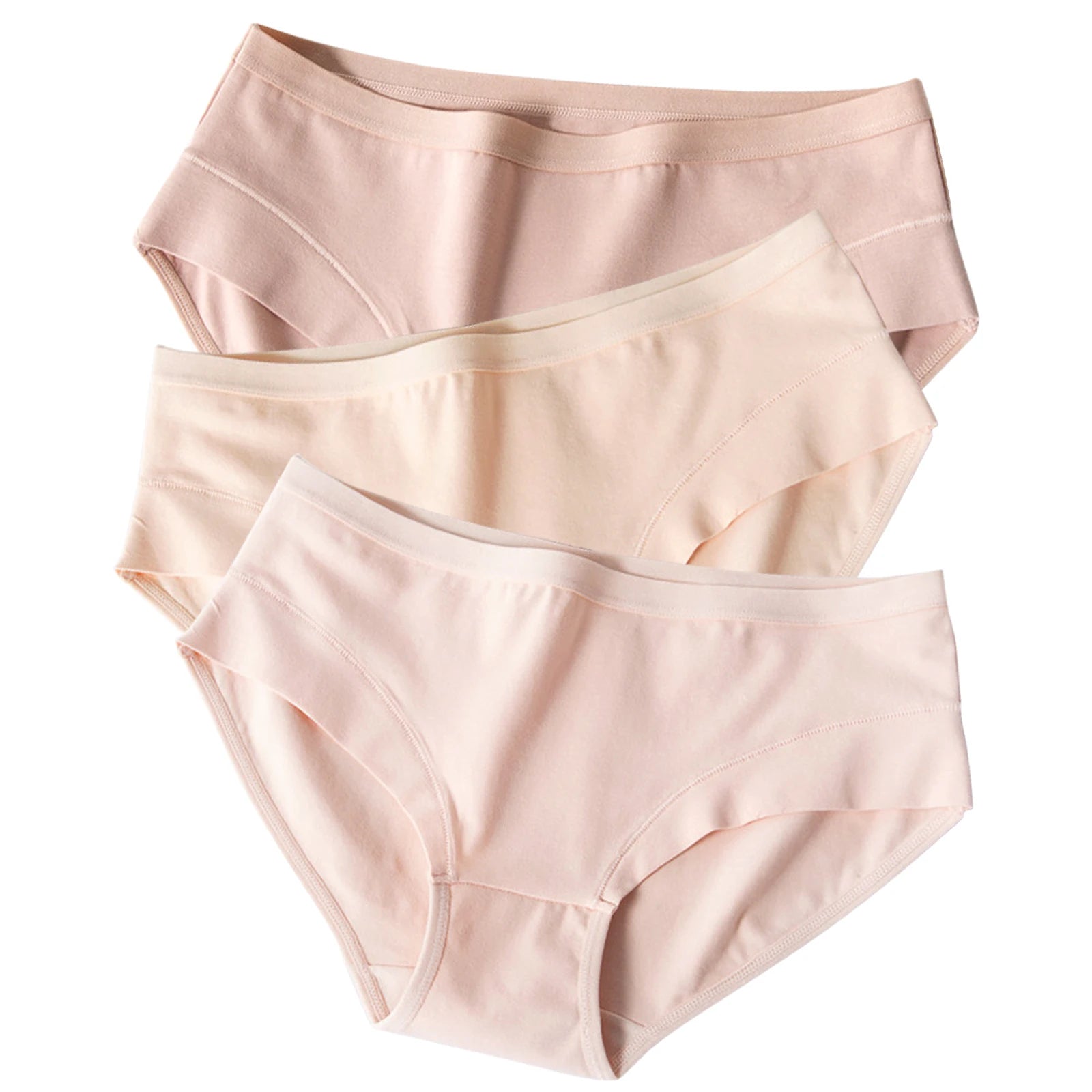 3pcs/Set Women's Low-rise Underwear Comfortable Soft Cotton Panties for Lady Breathable Female Lingerie Underpants Aviola