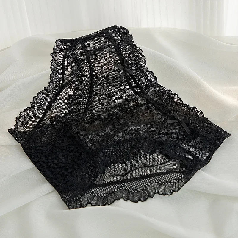 2024 Women Sexy Lace Summer Thin Breathable Underwear Panty Girls Hollow Out Comfort Briefs Low Waist Seamless Underpants Female Aviola