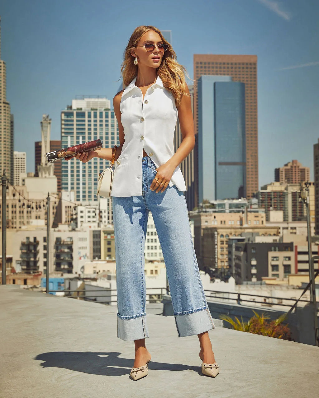 Mom Jeans Women Denim Pant Wide Leg Long Pants Y2k Streetwear High Waist Straight Trousers Elegant Temperament Spring 2025 Aviola