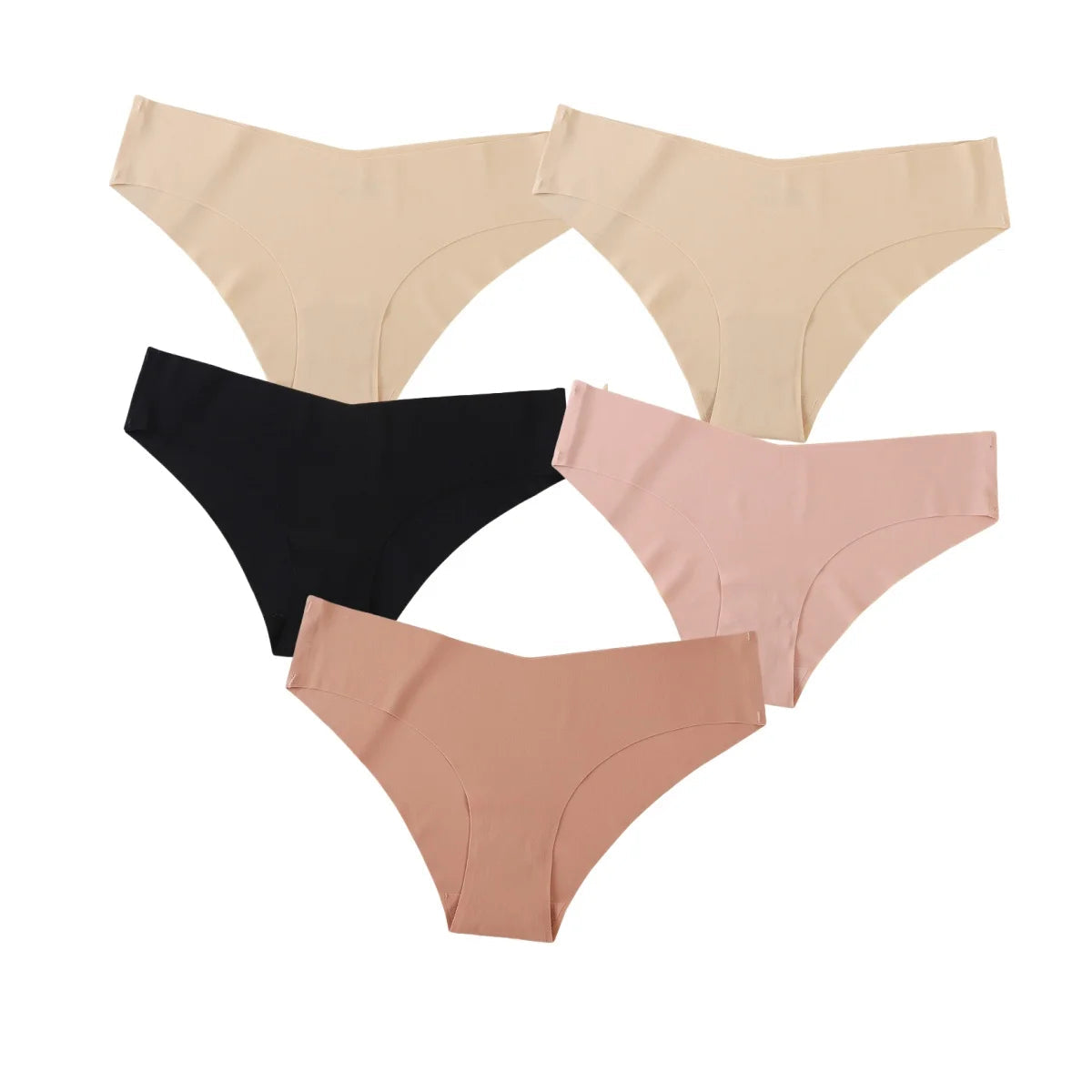 5Pcs/Set Women Panties Seamless Briefs Thin Female Vneck Underpants Summer Soft Panties Sexy Lingerie Underwear Underwear Aviola