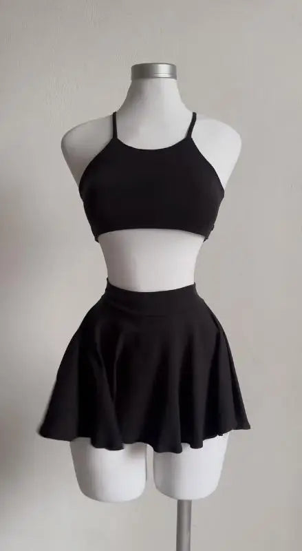 Cross-border suspenders two-piece sexy suspenders halter halter skirt Aviola