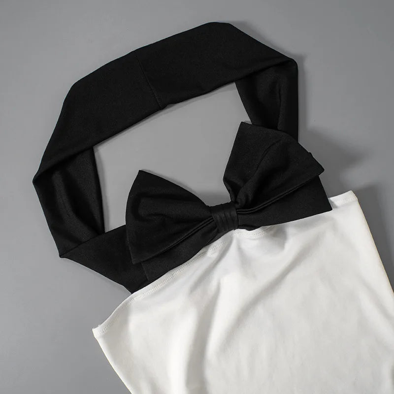 European and American women's Y2K new sexy high-end wrapped chest and buttocks skirt, one shoulder bow tie dress Aviola