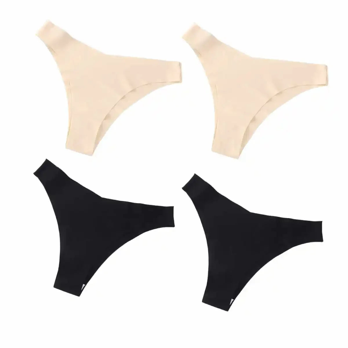 4Pcs/Set Seamless Panties Women Low Rise V-Shaped Briefs Ice Silky Quick-Drying Sport Female Underpants Underwear Aviola