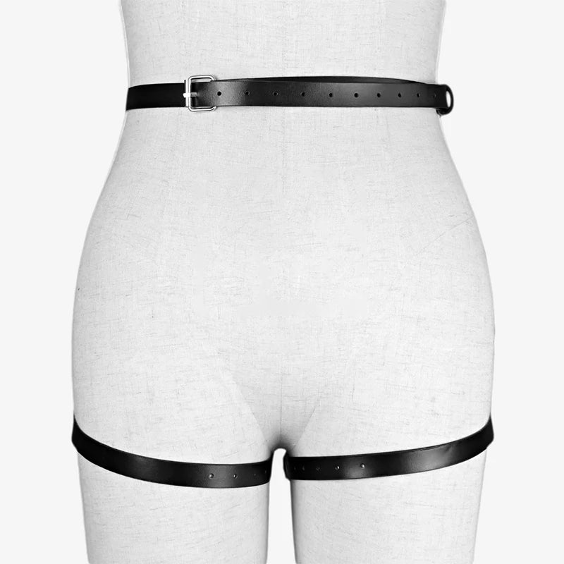 Bdsm Bondage Leg Harness Garter Belt Erotic Lingerie Women Body Garters Gothic Lenceria Mujer Sexy Bow PU Leather Harness Belts Aviola