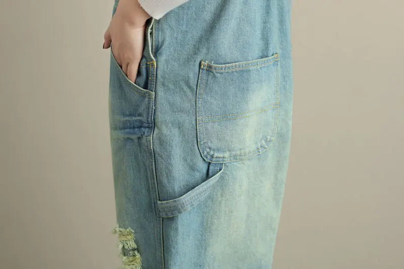 Jumpsuits Women Causal Loose Denim One Piece Mom Jeans Suspenders Overalls Wide Leg Long Pants High Waist Rompers Y2k Streetwear Aviola
