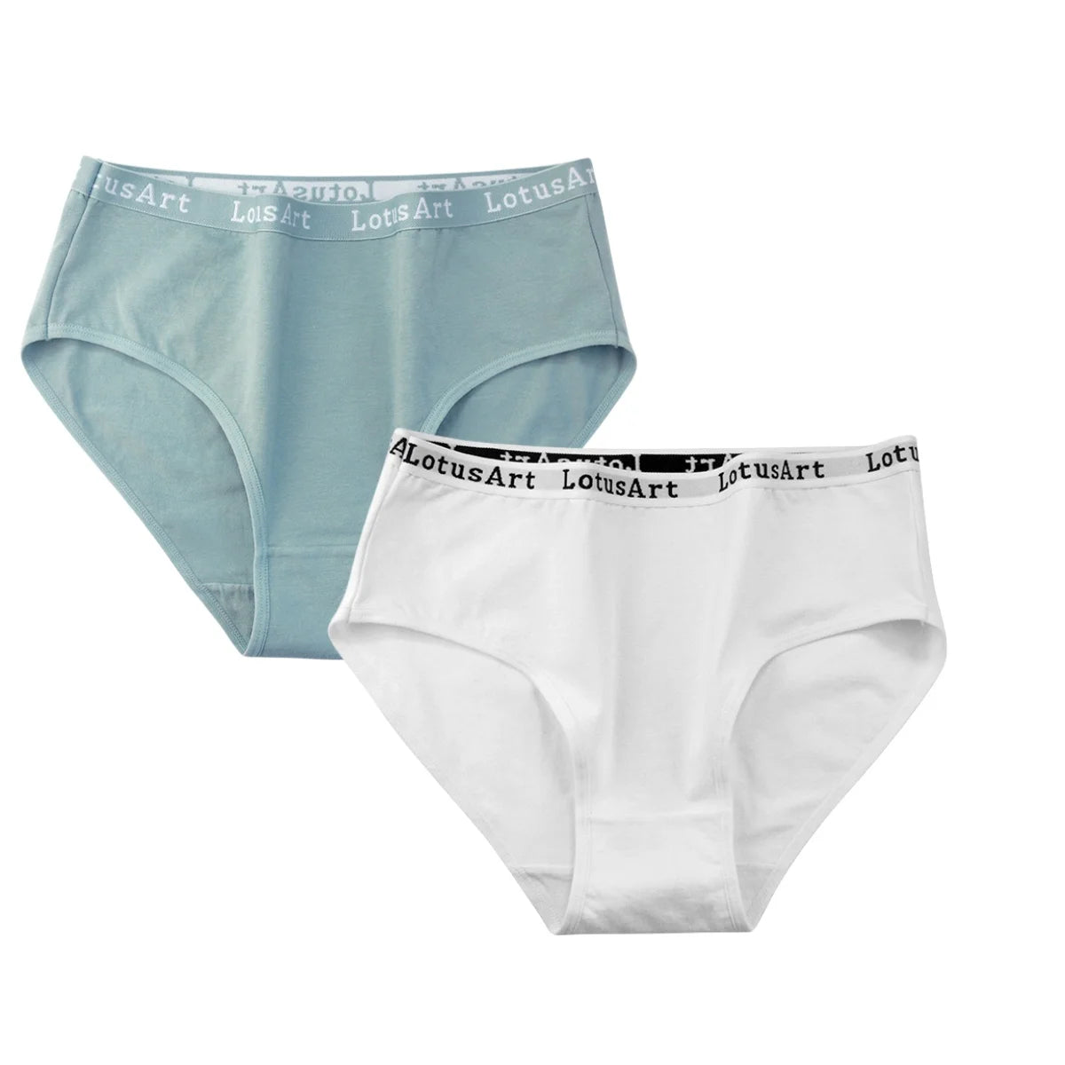 2PCS/Set Cotton Panties Women High Waist Briefs Solid Color Pantys Female Intimates Comfot Breathable Lingerie M-2XL Underpants Aviola