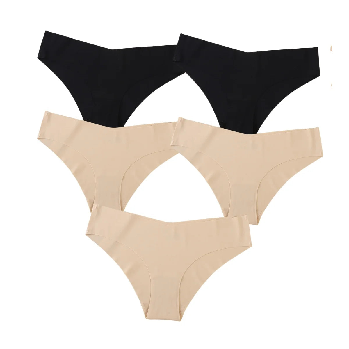 5Pcs/Set Women Panties Seamless Briefs Thin Female Vneck Underpants Summer Soft Panties Sexy Lingerie Underwear Underwear Aviola