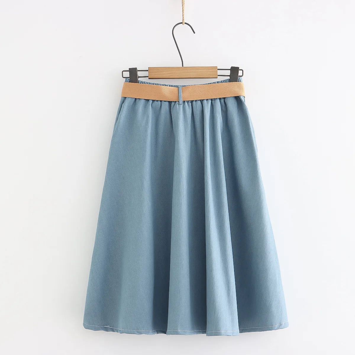 Denim Skirts Women Mid Length Skirt A Line Y2k Streetwear High Waist Elegant Vintage Casual Temperament Slim Mom Jeans Work 2025 Aviola