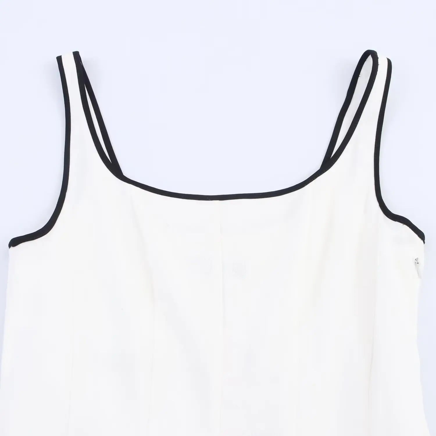 UNIZERA Contrast Edge Midi Dress 2025 Summer New Arrivals Women's Casual Loose Suspender Dress Aviola