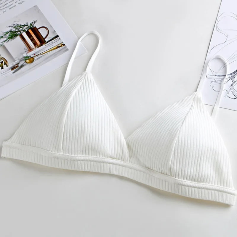 2Pcs/Set Cotton Bras For Women Push Up Bralette Sexy Lingerie Brassiere Female Wire Free Seamless Underwear Padded Bras Aviola