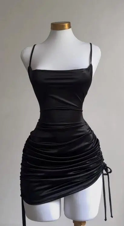 2024 Europe and the United States explosive new cross-border dress summer high sense lace-up sexy halter spice bag hip skirt Aviola