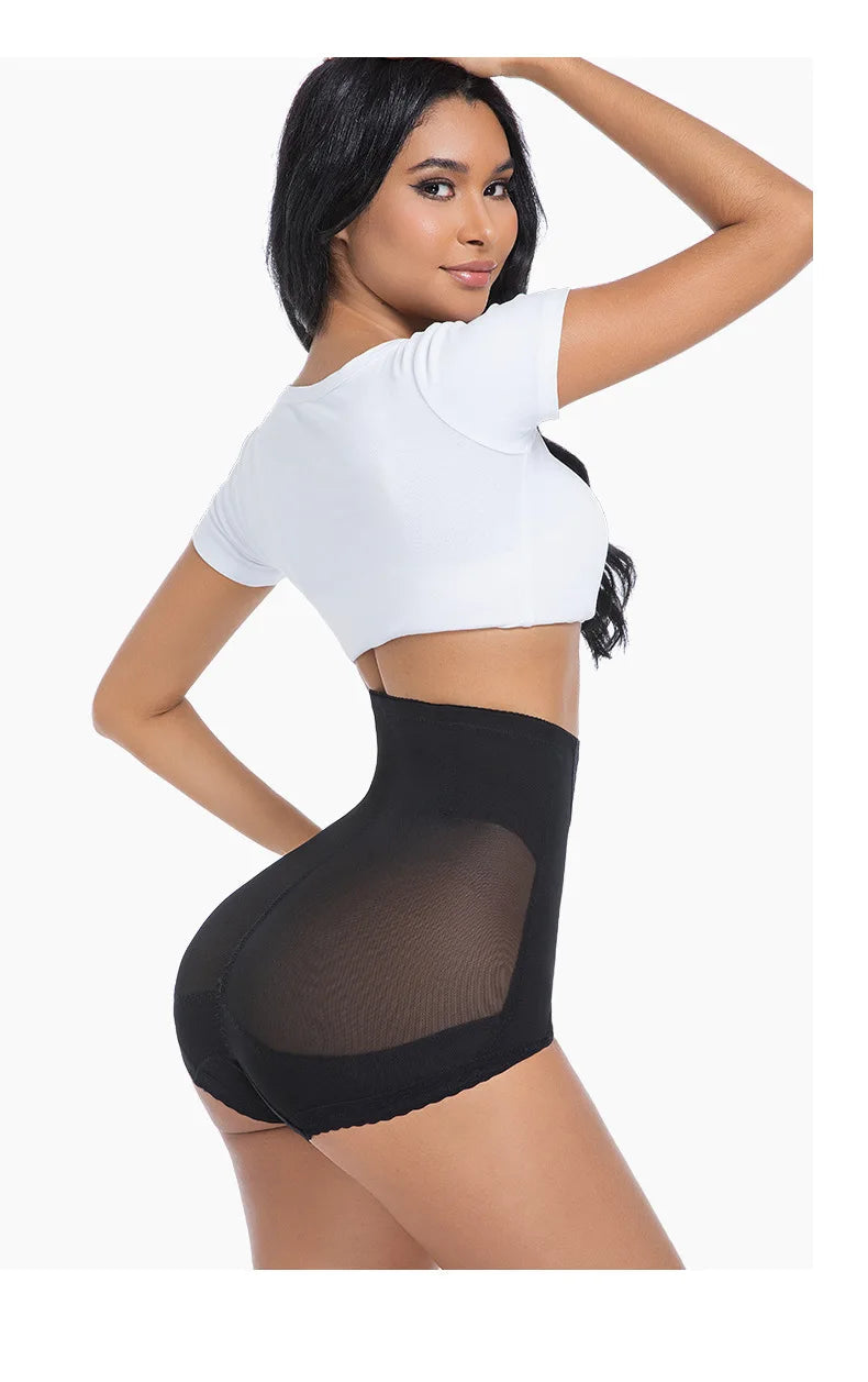 Women’s Waist Control Shapewear Panty with 3-Row Hooks Double Tummy Compression Mesh Butt Lifter High Waist Slimming Body Shaper Aviola