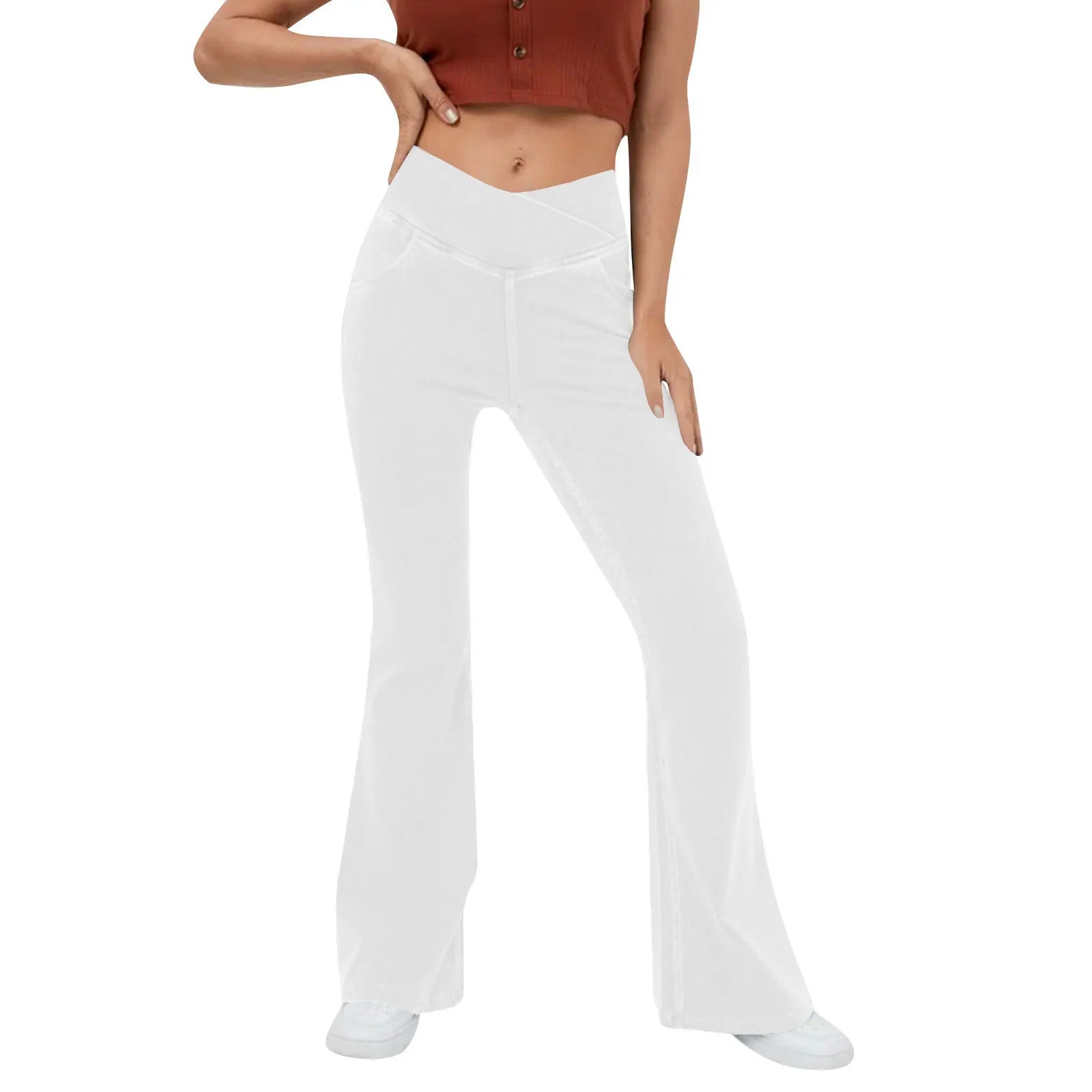 Denim Pant Women Jeans Long Flare Pants Slim Mom Jeans High Waist Yoga Trousers Y2k Streetwear Elegant Splice Sexy Work 2025 Aviola