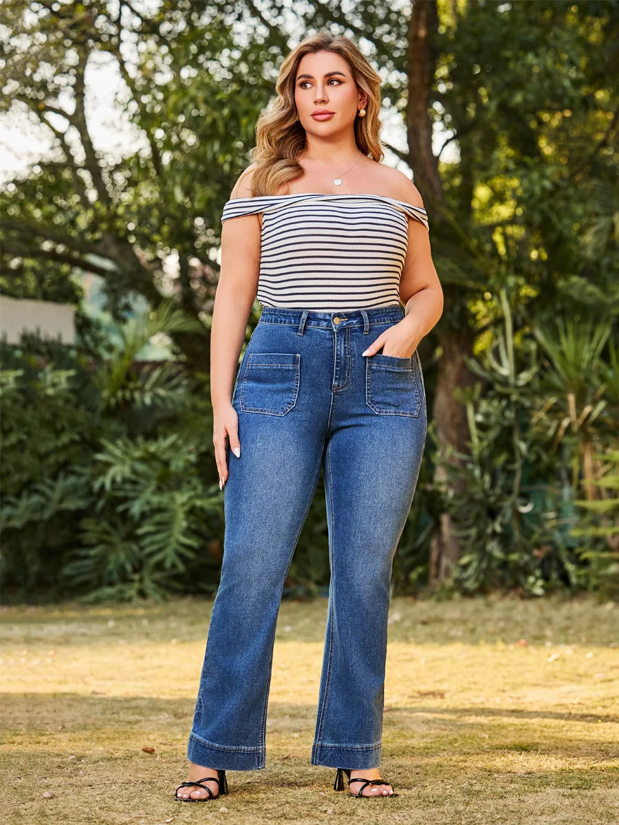 Denim Pant Women Jeans Long Pants High Waist Straight Trousers Y2k Streetwear Casual Party Club Elegant Splice Mom Jeans 2025 Aviola