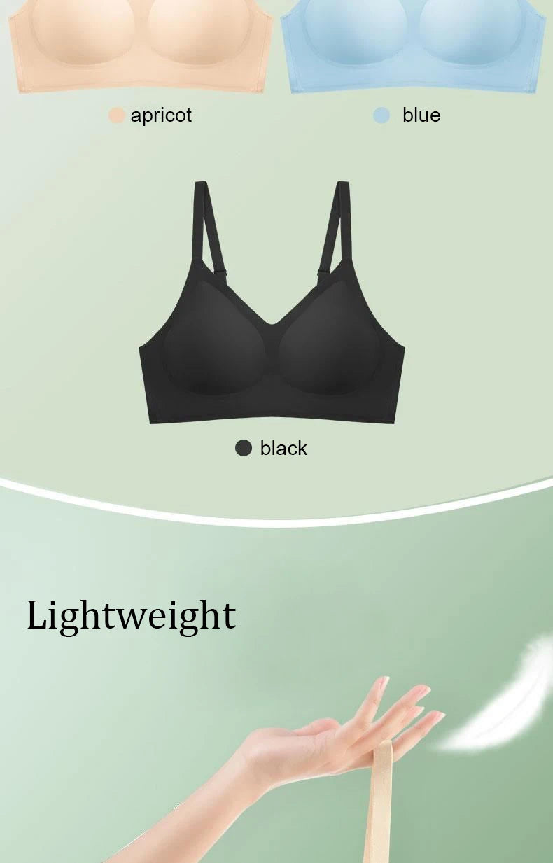 Latex Seamless Women Bras Wireless Comfortable Sports Bra Nylon Fabric One-piece Small Bust Gathered Bralette Female Underwear Aviola