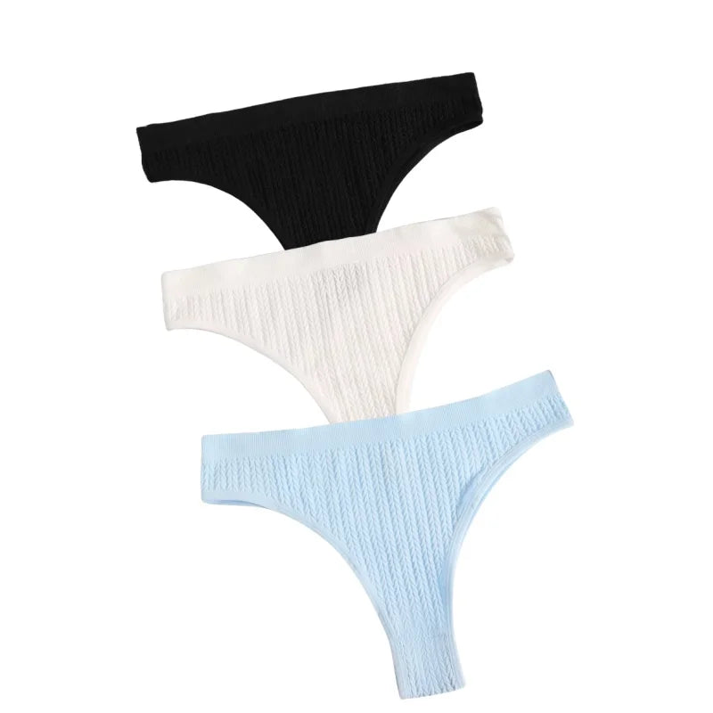 3Pcs/Set Seamless Panties Women Low Waist Briefs Soft Underwear Solid Color Sexy Lingerie Female Underpants Stretch Panty Aviola