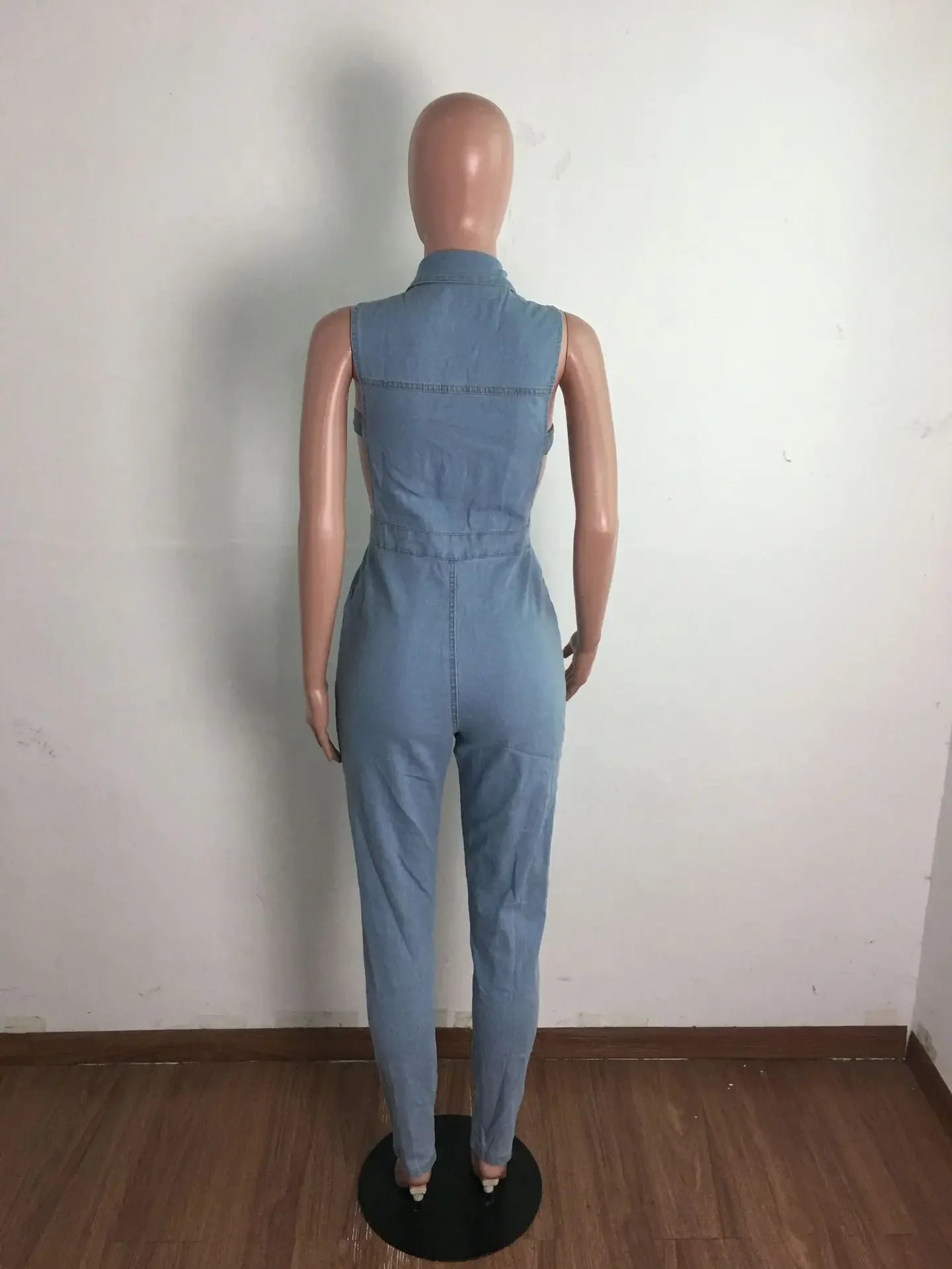 Hollow Denim Ankle Length Pants Women Overalls Spliced Washed Pencil Jeans Vintage Skinny Jean One Piece Button Sexy 2025 Aviola