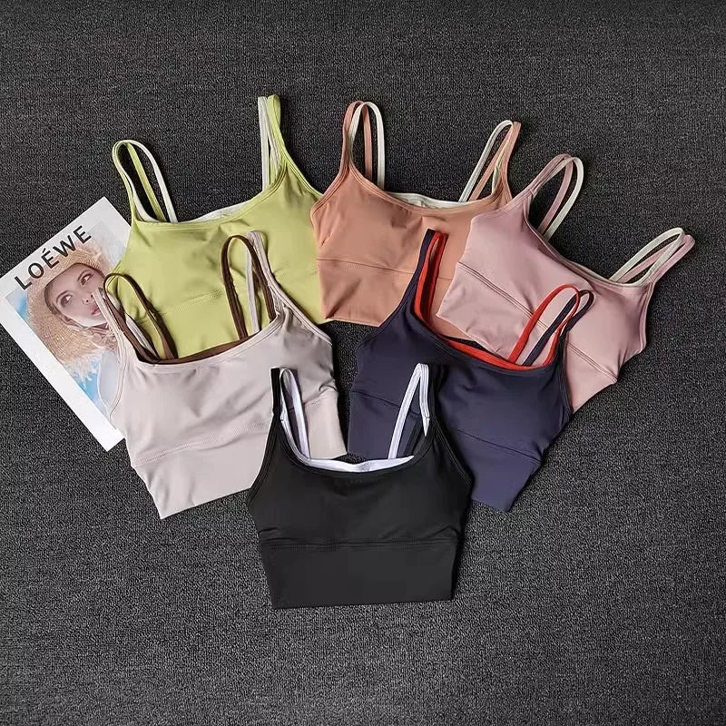 Women Breathable Sports Bra Shockproof Fitness Tops Push Up Gym Crop Top Brassiere Sport Bras Gym Workout Top Seamless Yoga Bra Aviola