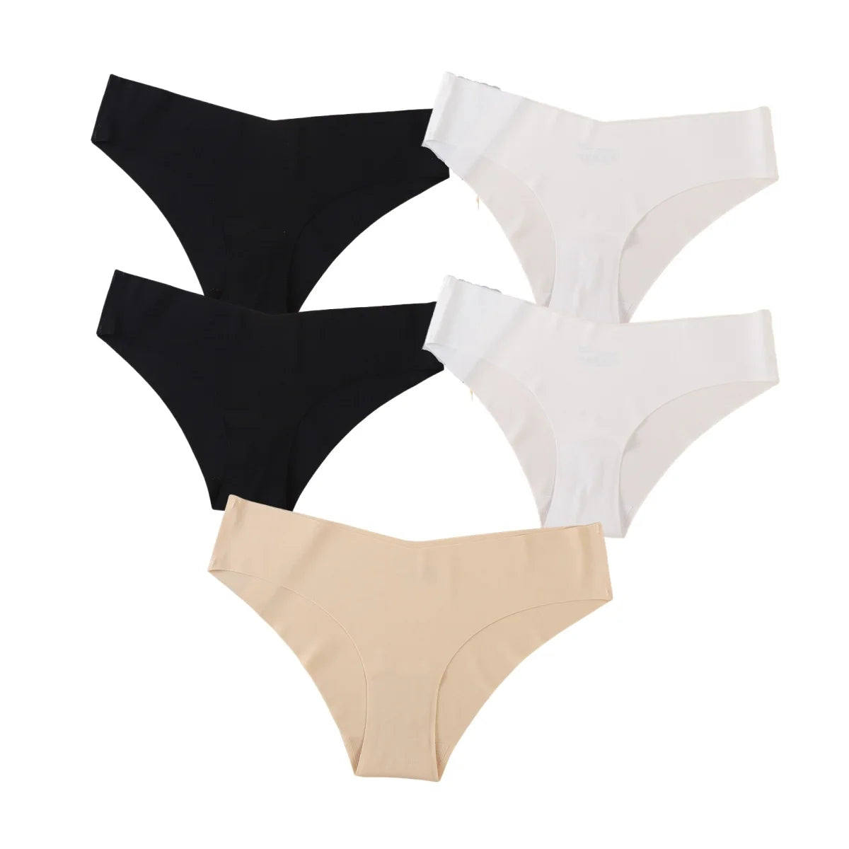 5Pcs/Set Women Panties Seamless Briefs Thin Female Vneck Underpants Summer Soft Panties Sexy Lingerie Underwear Underwear Aviola