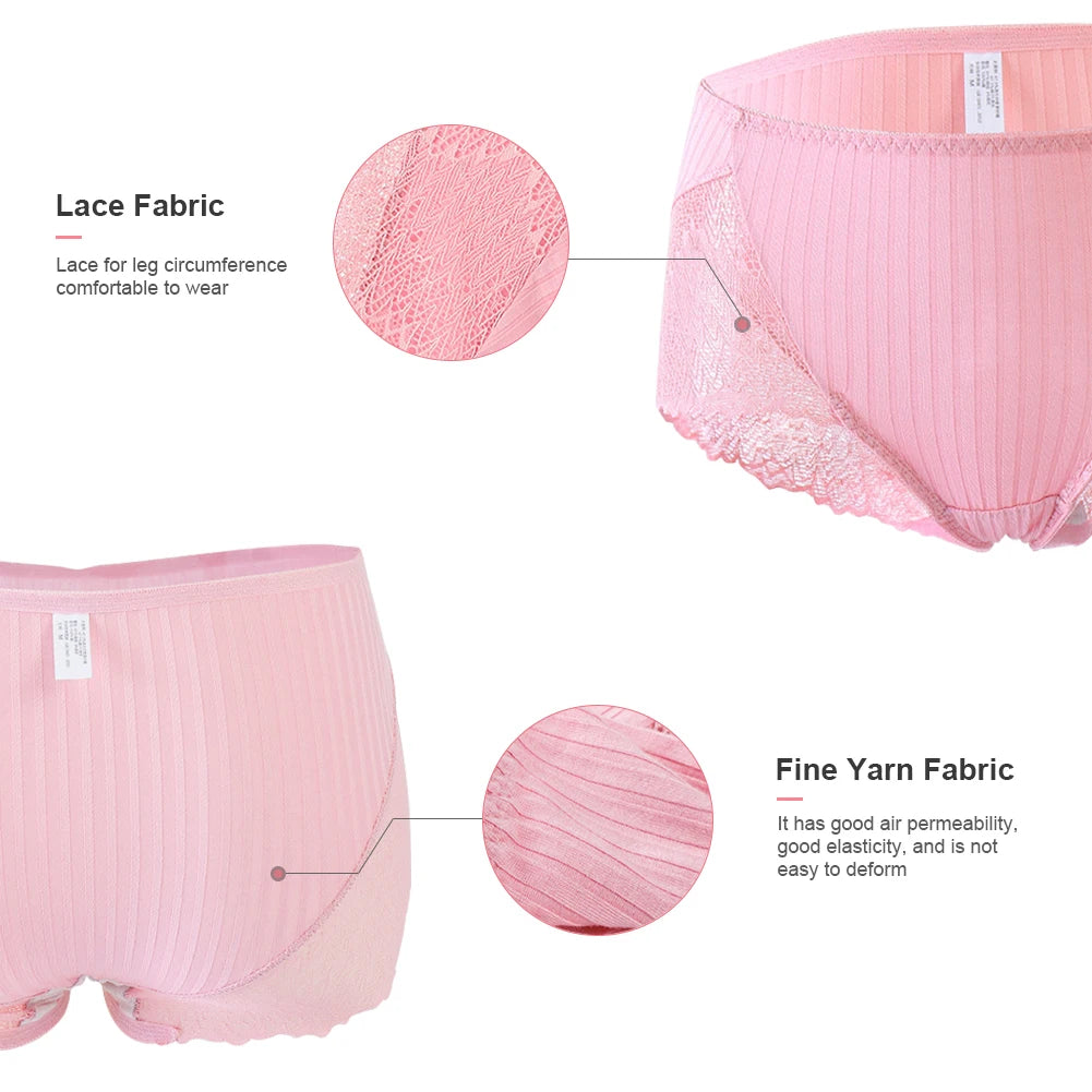 5pcs/Set Ladies Lace boxer briefs Full Coverage Soft Breathable Panties Multipack Underwears for Women Girls Soft Knickers Aviola