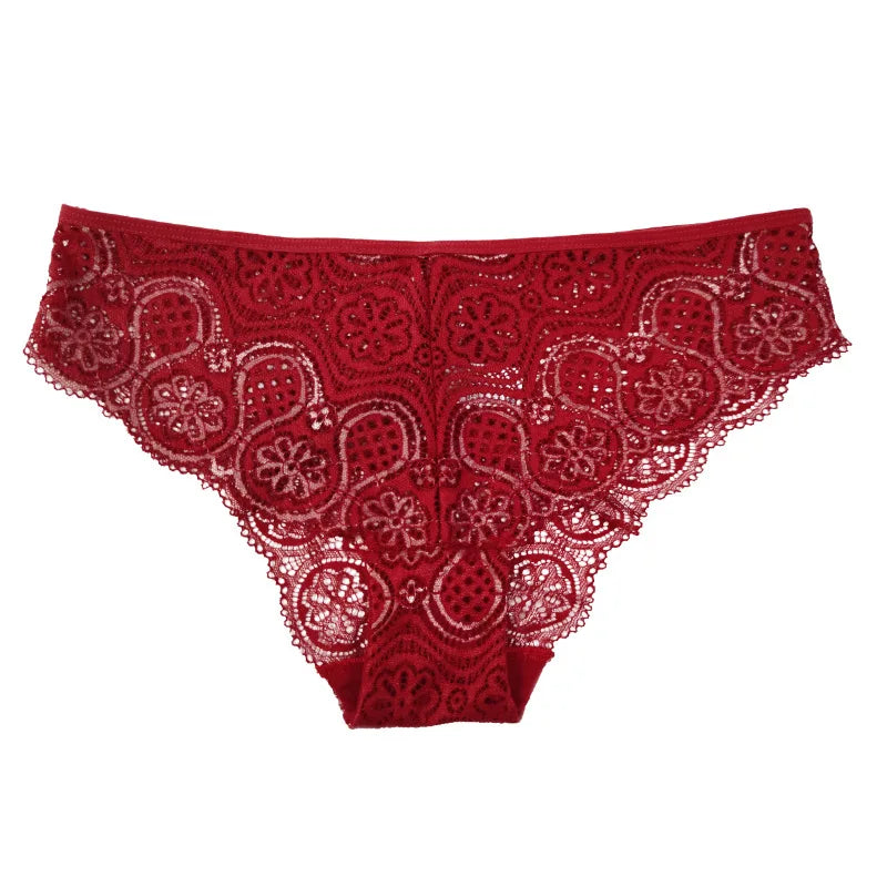 Woman Lace Panty Sexy Weave Panties for Women Floral Briefs Female Underwear Printed Underpants Fashion Sexy Lingerie NK2135 Aviola