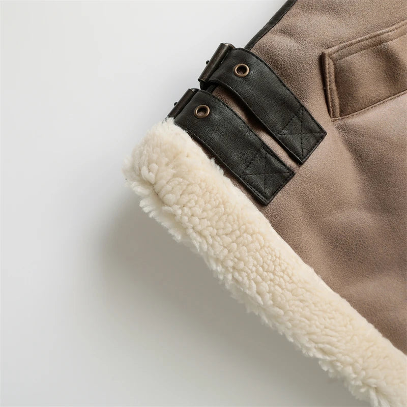 RARF Autumn Winter Women Fur Vest High Street Female Faux Sheepskin Fur Waistcoat Chic Fleece Thick Warm Sleeveless Outwear Aviola