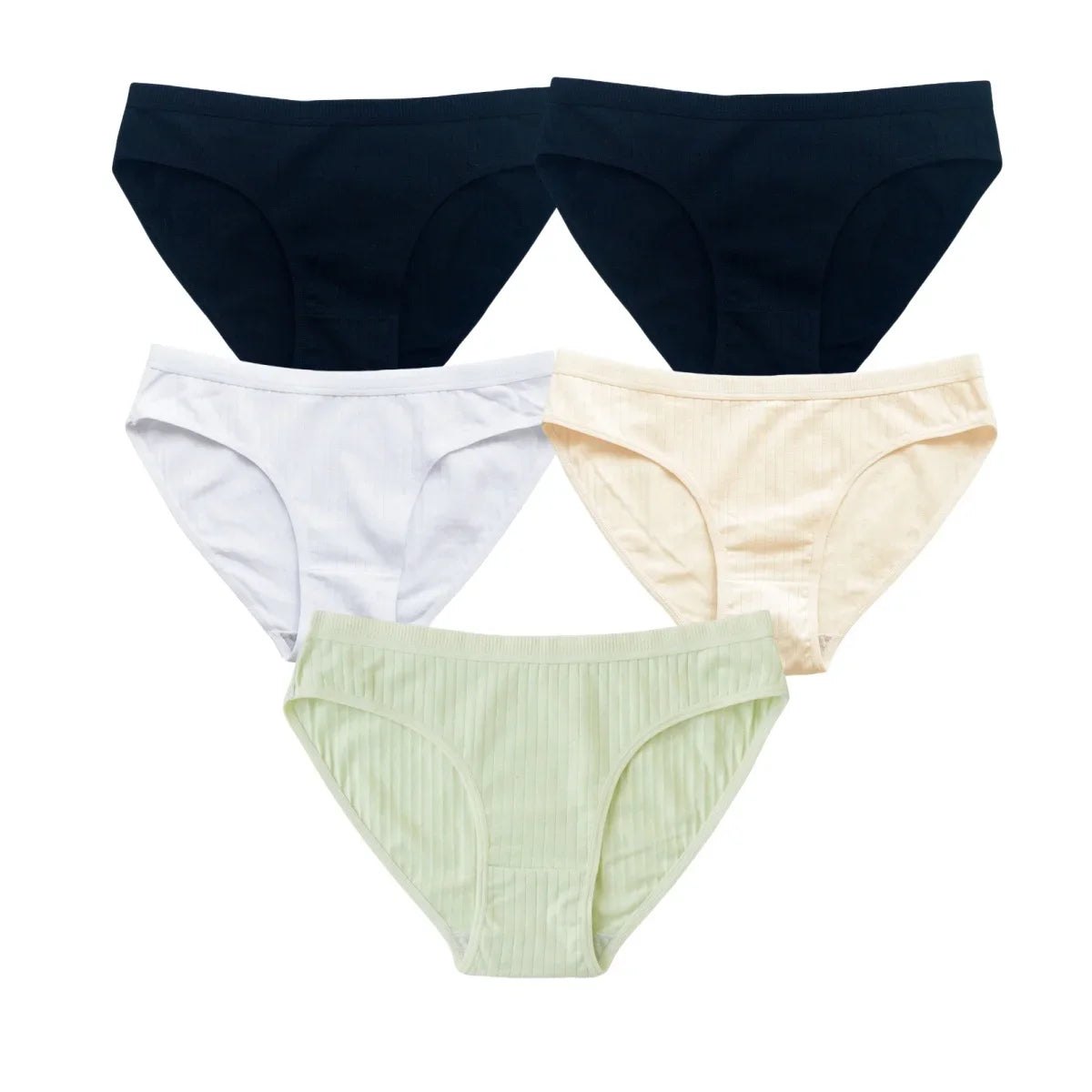 5Pcs/Set Cotton Panties Women Briefs Female Underpants Solid Color Seamless Underwear M-XL Sexy Lingerie Comfort Intimates Aviola
