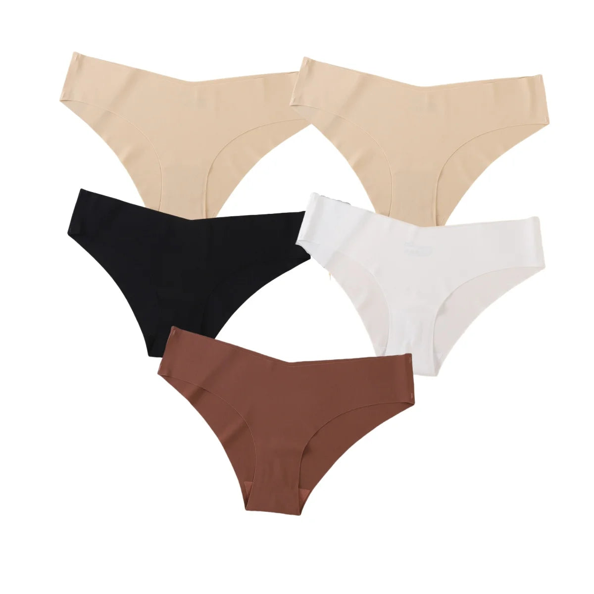 5Pcs/Set Women Panties Seamless Briefs Thin Female Vneck Underpants Summer Soft Panties Sexy Lingerie Underwear Underwear Aviola