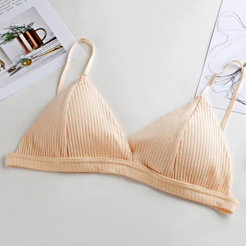 2Pcs/Set Cotton Bras For Women Push Up Bralette Sexy Lingerie Brassiere Female Wire Free Seamless Underwear Padded Bras Aviola