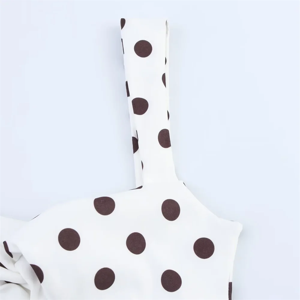 BM&MD&ZA202 French balloon version polka dot print suspender dress short skirt summer new women's clothing Aviola