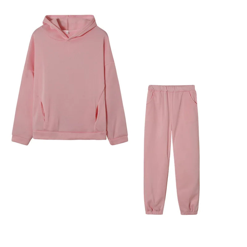 autumn tracksuit outfit set Women Two Piece Set hoodies Hooked Leisure Wide Leg Long Pants Sets Slim Fit Office Ladies Autumn Aviola