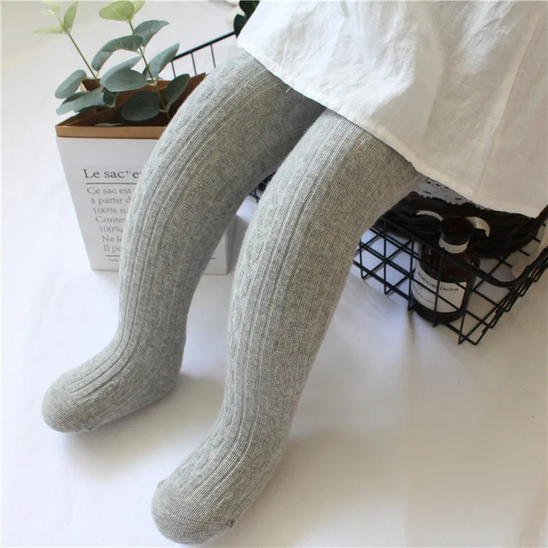 Knit baby pantyhose baby twist children's bottom socks Aviola