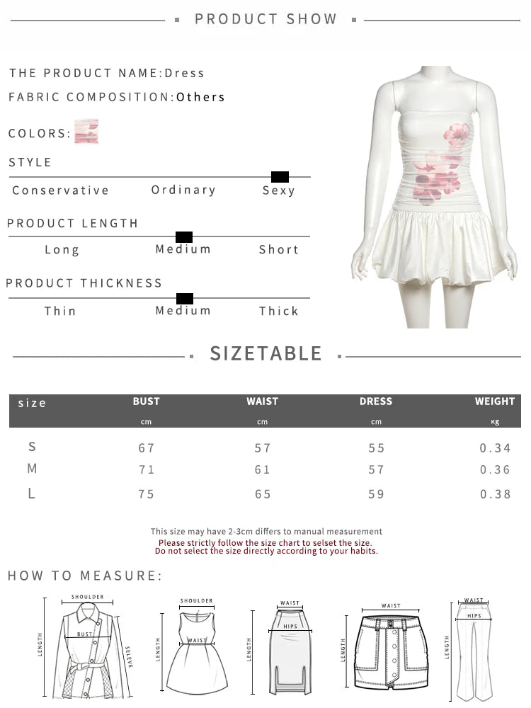 Nibber Flower Print Dress Wrap Patchwork Puffy Hem Sleeveless Folds High Street Midnight Summer Trend Sweet Chic Mini Bodycon Aviola
