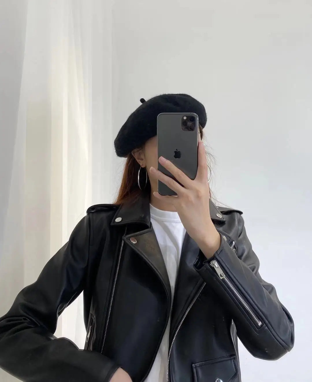 RARF Spring and Autumn 2024 The new belt detachable epaulet motorcycle jacket leather jacket Aviola