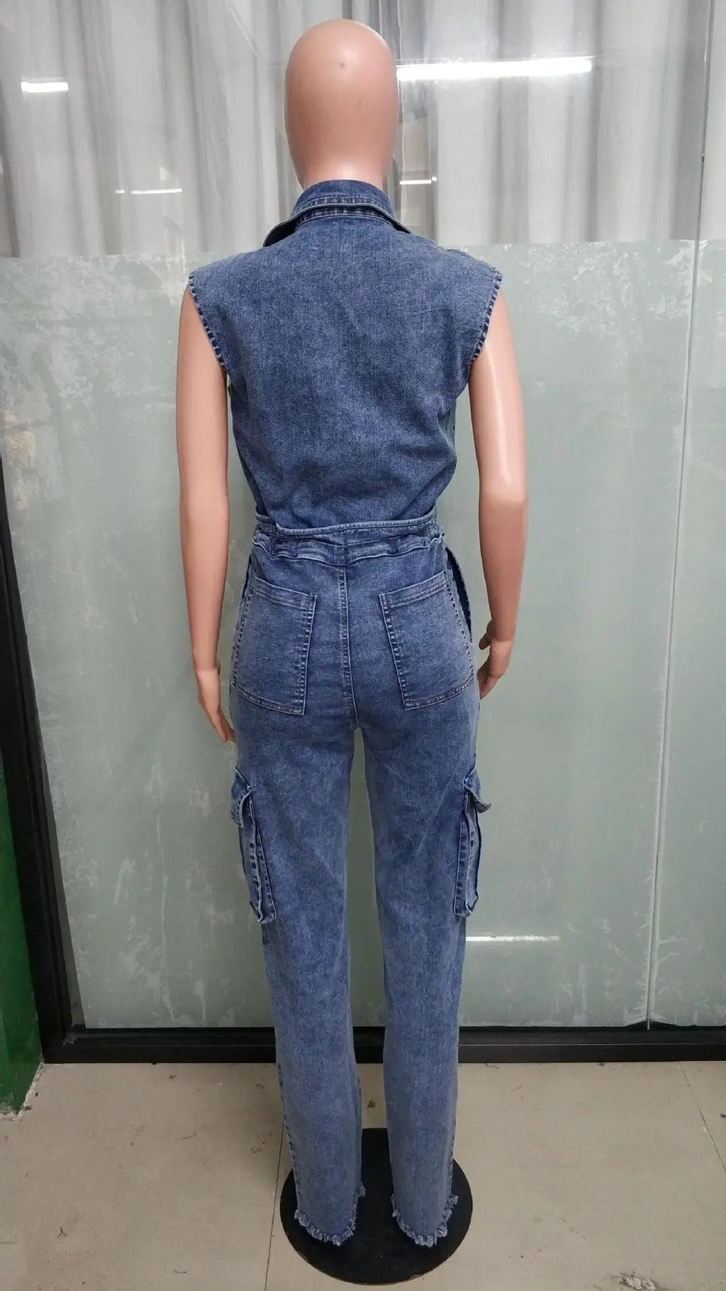 Demin Overalls Women Slim Fit Jumpsuits Sleeveless One Piece Long Pants Mom Jeans High Waist Y2k Club Party Casual Rompers Aviola