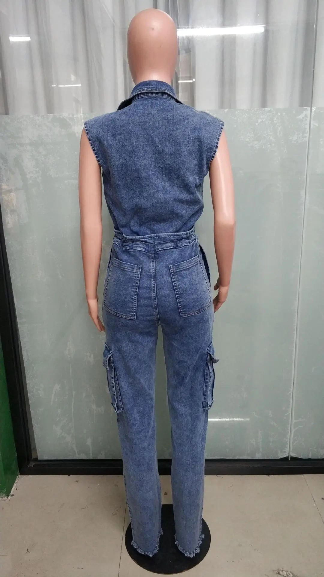 Demin Overalls Women Slim Fit Jumpsuits Sleeveless One Piece Long Pants Mom Jeans High Waist Y2k Club Party Casual Rompers Aviola