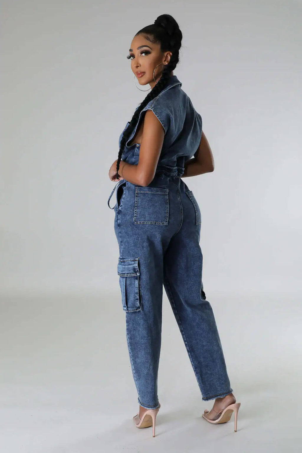 Demin Overalls Women Slim Fit Jumpsuits Sleeveless One Piece Long Pants Mom Jeans High Waist Y2k Club Party Casual Rompers Aviola