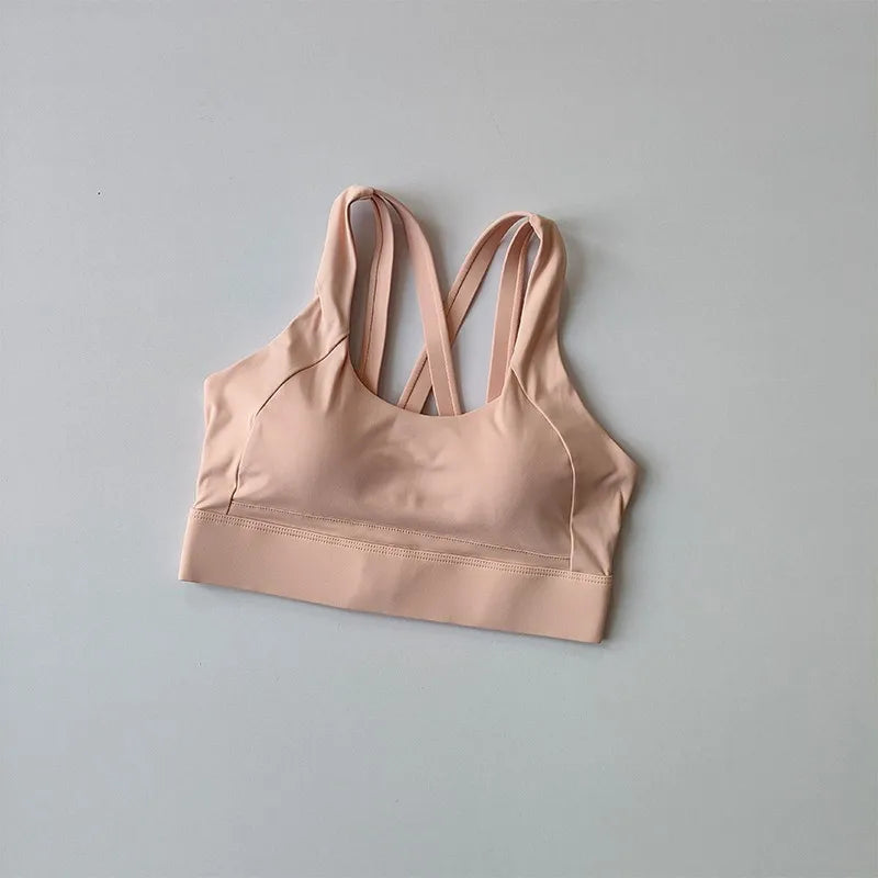 High-end Sports Bra Gym Push Up Bra Women Back High Impact Workout Sport Top Crop Fitness Wear For Yoga Gym Brassiere Sportswear Aviola