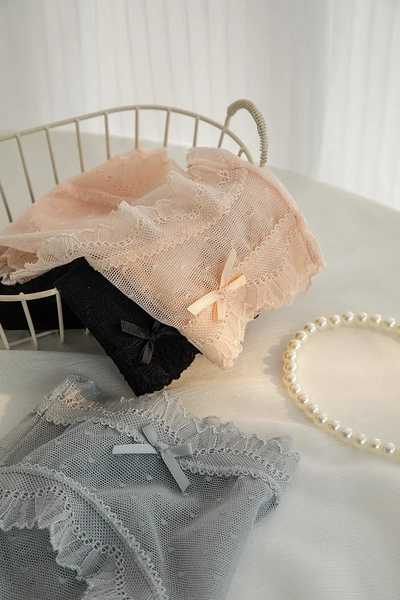 2024 Women Sexy Lace Summer Thin Breathable Underwear Panty Girls Hollow Out Comfort Briefs Low Waist Seamless Underpants Female Aviola