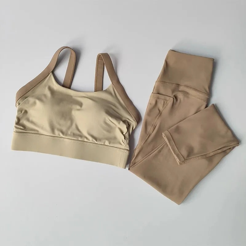 Yoga Suit for Women High-end 2PCS Yoga Set Workout Sets Sportswear Gym Clothing Fitness Suit Bras and Leggings Sports Suits Aviola