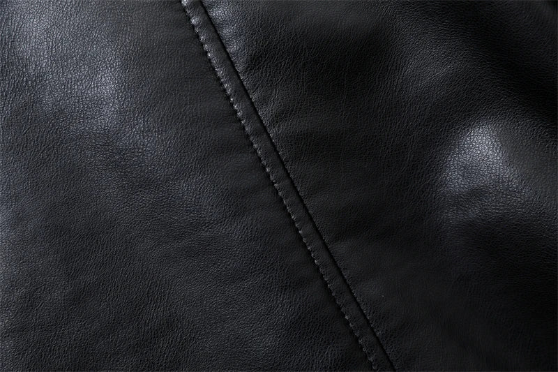 RARF  New 2024 Women's motorcycle leather PU imitation leather loose jacket black jacket Aviola