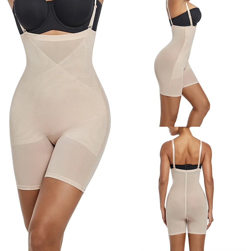 Light Shapewear Bodysuit Body Shaper Women Belly Sheath Waist Trainer Reductive Slimming Underwear Thin Breathable Aviola