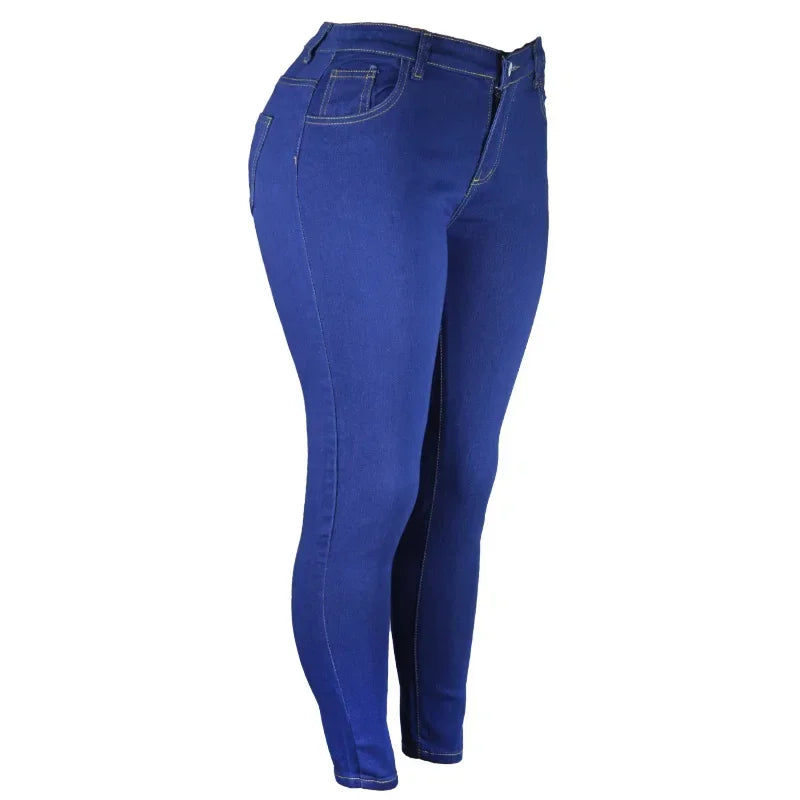 Sheath Pencil Jeans Women Pants Solid Vintage Skinny Ankle Length Pants Denim Mid Waist Washed 2025 Streetwear Slim Fit Jean Aviola