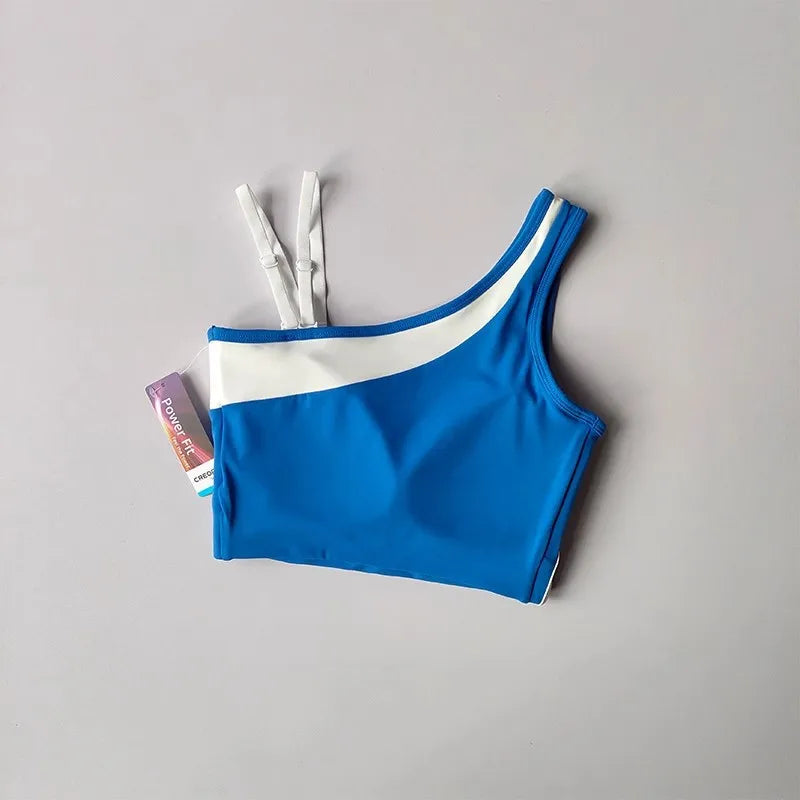 2 Pieces Yoga Suit for Women Splicing Color Fitness Gym Clothes Halter Sports Bra Matching Impact Shorts Workout Sets Gym Outfit Aviola