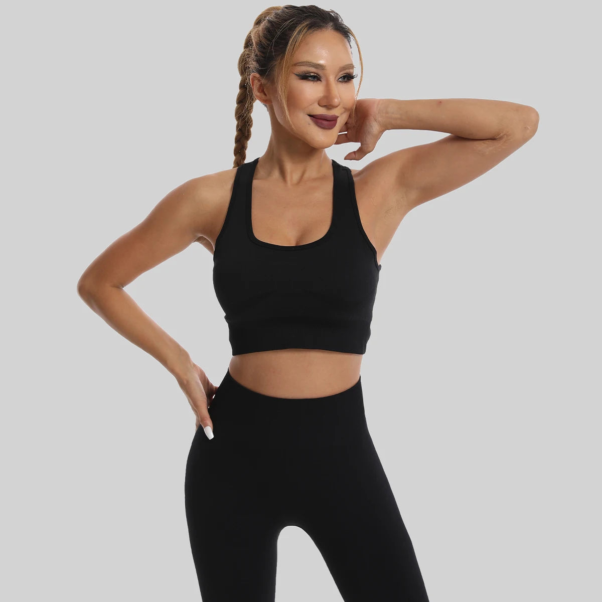 Seamless High Waist Leggings Tracksuit for Women, Yoga Sets, Sportswear, Workout, Sports Bra, Gym Clothing Aviola