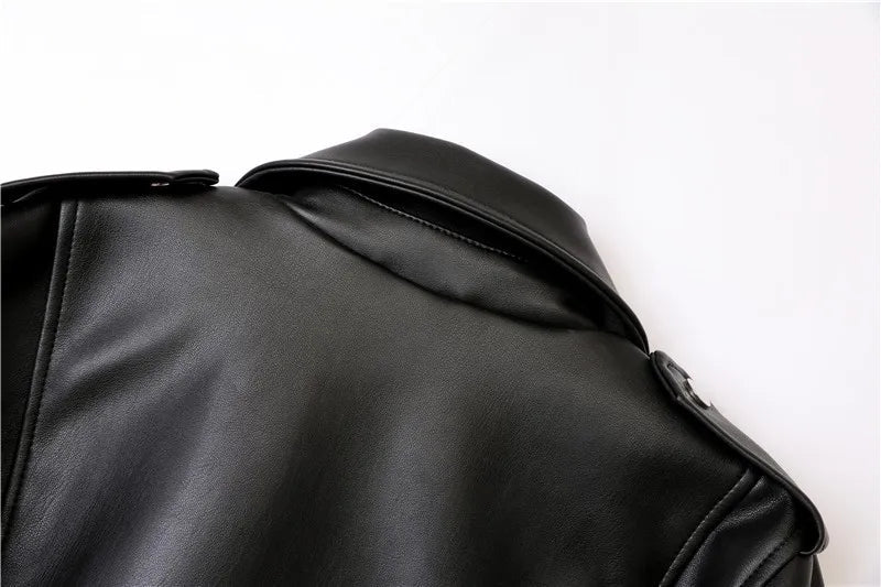 RARF Spring and Autumn 2024 The new belt detachable epaulet motorcycle jacket leather jacket Aviola