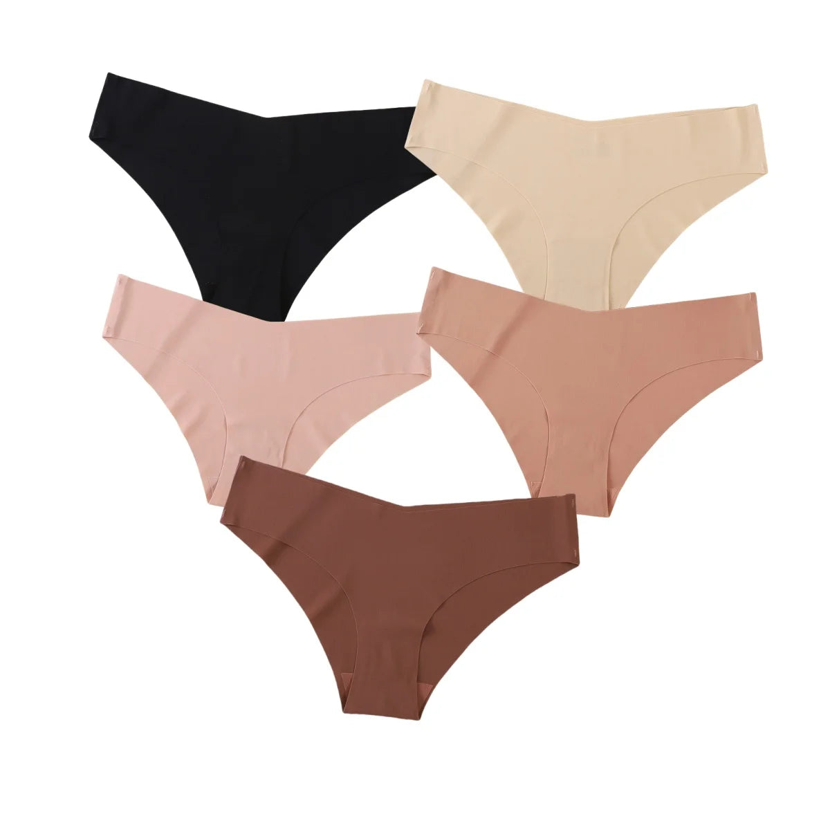 5Pcs/Set Women Panties Seamless Briefs Thin Female Vneck Underpants Summer Soft Panties Sexy Lingerie Underwear Underwear Aviola
