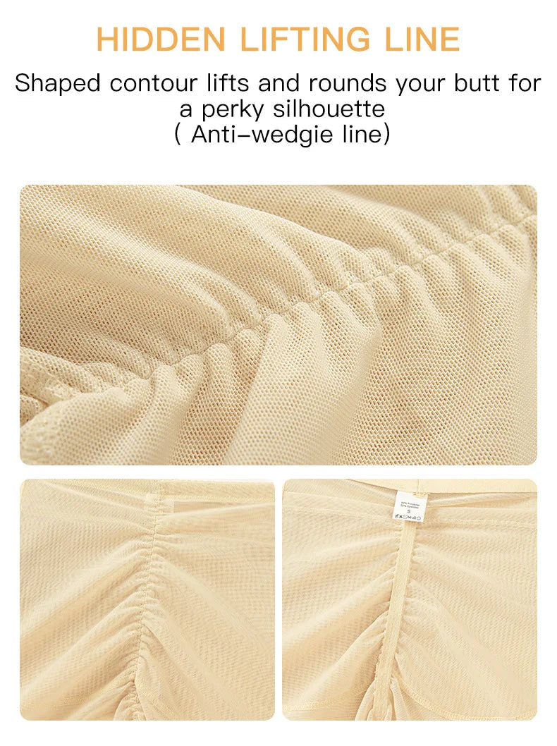 Women 4-Pad Butt Lifter Panties High Waist Tummy Control Shapewear Hip Enhancer Mesh Briefs Belly Slimming Body Shaper Shorts Aviola