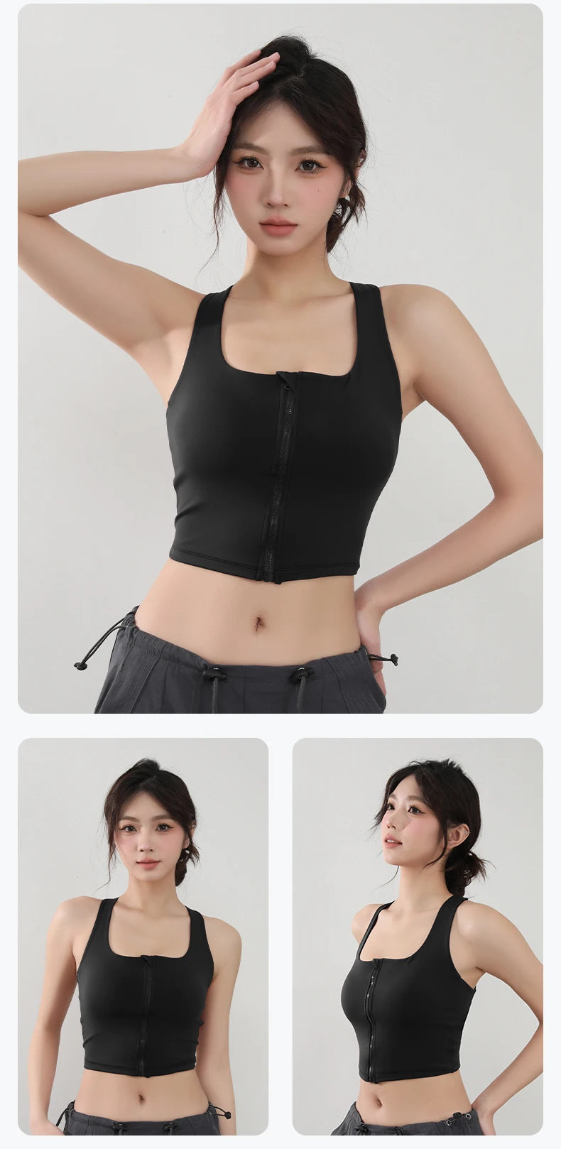 Women Fitness Underwear Yoga Bras cross Back Beauty Sports Bras Front Zippe Top Bra Sexy Breathable Underwear For Women Gym Top Aviola